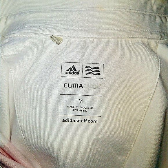 Adidas Climacool Polo Shirt Size Medium Golf Striped Side Split Vented A… - Picture 5 of 7
